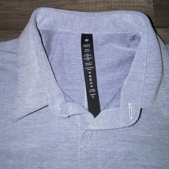 Lululemon Shirt Mens Large Blue Button Up Commission Active Outdoor - Picture 2 of 6
